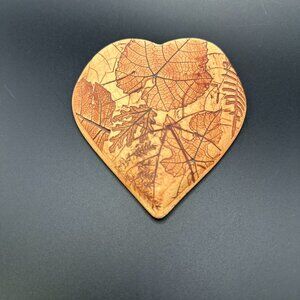 VTG Malabar Pottery Heart-Shaped Wall Pocket Vase